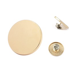 MAHAVIMOKSA 10pcs Flat Surface Metal Buttons Pins No Sew & No Tools Instant Replacement Snap Tack Button for Craft Clothing Coat Pant Bag Purse (Gold 20mm)