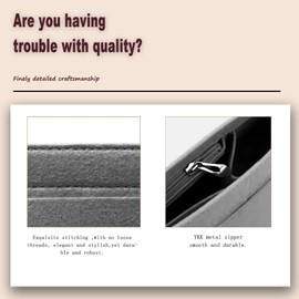 Snowtain Large Capacity Handbag Insert, Pocket Handbag Inner Pocket, Multi-Pocket Felt Handbag Organiser for Insert Wallet, Purse Accessories for Longchamp Carry Bag, Purse Organ