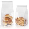 50 pcs Bakery Bags with Window, Reusable Paper Bread Bags,