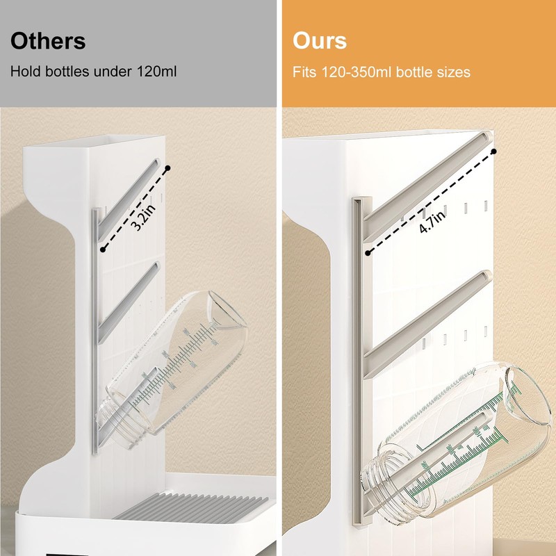 GoMaihe Baby Bottle Drying Rack: Space Saving Vertical Bottle Dryer