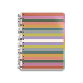 Inspired by Erin Condren Stripes 12-Month A5 Undated Weekly Planner, Non-Dated Spiral Weekly and Monthly Planner with Stickers