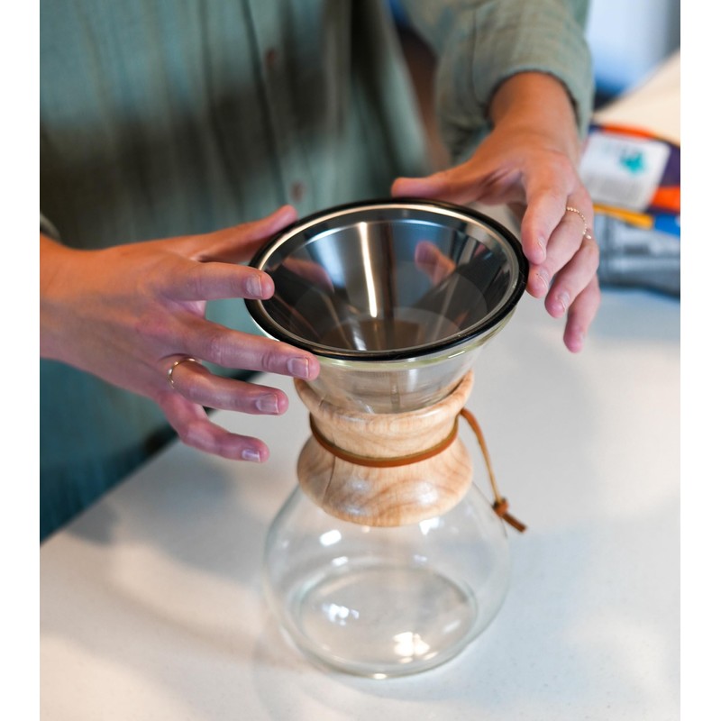 Quell Reusable Stainless Steel Coffee Filter for Chemex – Perfect