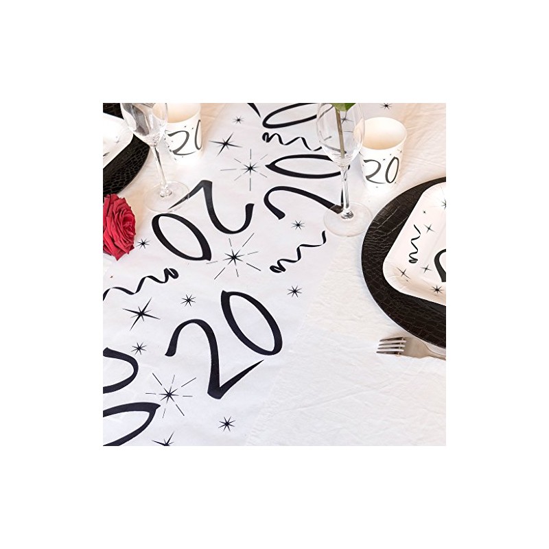 5192 Santex Birthday Table Runner, White