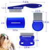 GNAWRISHING Flea Comb 4Pcs with High Strength Teeth Pet Tear