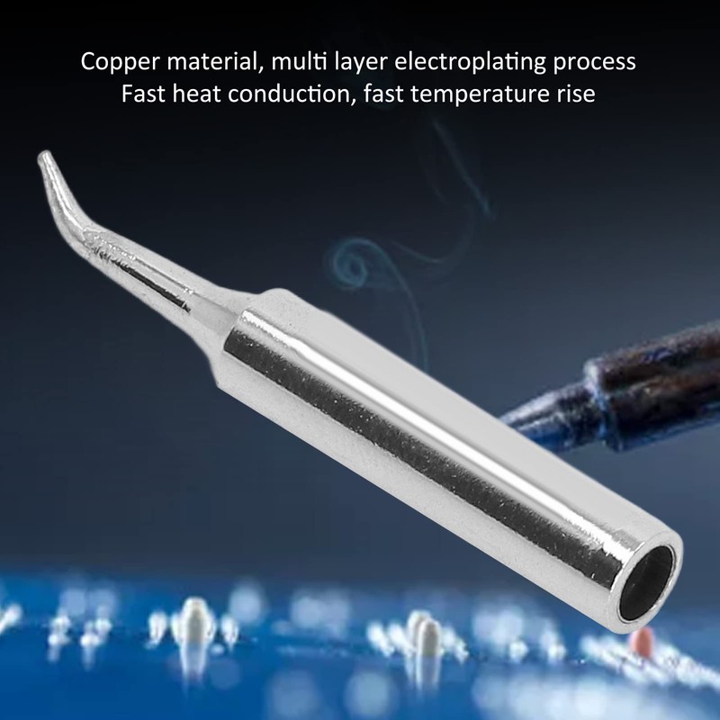 Soldering Iron Tip, SFD-900M-T-IS Curved Tip Copper Soldering Tip Replacement