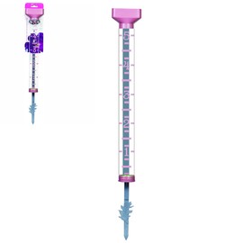 EZRead Headwind 15” Professional Outdoor Rain Gauge with Metal Stake & High-Visibility Float, Heavy-Duty, Weather-Resistant, Made in USA, Paradise Pink Finish