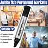 Fuutreo 16 Pcs Jumbo Size Permanent Markers Bulk Large Chisel