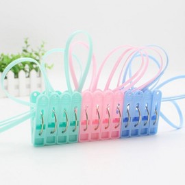 12-Piece Hanging Type Clips Clothespin 3ea