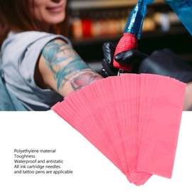 HUSHUI Tattoo Pen Covers, Pack of 200 Disposable Tattoo Machine Covers Waterproof Tattoo Pen Protection Bag Beauty Salon