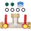 DINGBAI Garden Hose Splitter,2-Way Heavy Duty Brass 3/4-Inch Hose Fitting