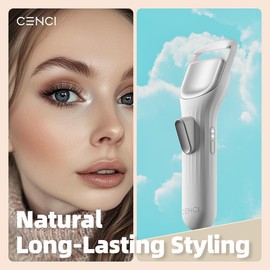 CENCI Heated Eyelash Curler Veision4 Two Heat Levels Constant Temperature Large window, 150° wide angle White Cosmetics Curling - Color: Pink