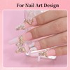 editTime Charms Metal Alloy 3D Luxury Gold Nail Diamonds Rhinestone