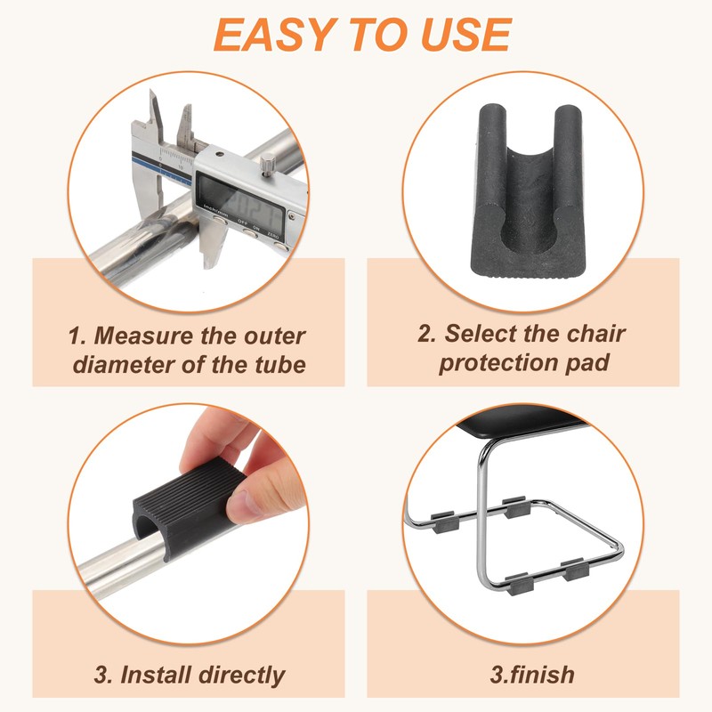 PATIKIL 20pcs 9mm U Shape Chair Leg Caps U Shaped