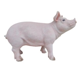 HOUDE Cute Pig Sculpture, 20.08 inches Long, decorates Outdoor Art Gardens, courtyards, lawns, and Indoor Public Spaces Such as Living Rooms and Balconies. (Pink)