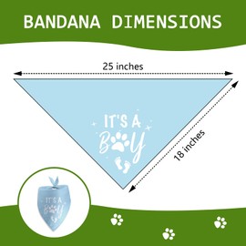It's a Boy Dog Bandana Gender Reveal Puppy Bandana Boy Pregnancy Announcement Baby Announcement Dog Bandanas Blue Dog Bandana Photo Prop Pet Scarf Accessories for Dog Lovers Gift