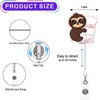 2 Pcs Sloth Funny Badge Reel Retractable,with Alligator Clip &
