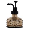 OCTMUSTARD 2 Pack Glass Kitchen Soap Dispenser Bathroom, Refillable Liquid