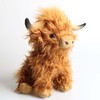 9.8inch Simulation Highland Cow Plush Toy Soft Stuffed Animal Doll