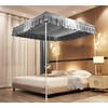 VETHIN Elastic Roof Style Four Corner Post Princess Bed Canopy