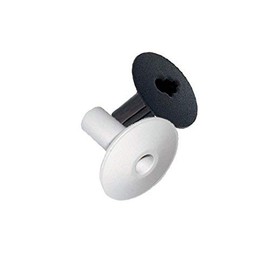 Coax Feed Through Bushing RG6 Wall Cable 7/16" Hole Insert Plug Thru Wall Trim Protector for Audio Video Data Wire, 1 Black / 1 White