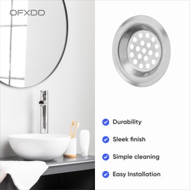 Hair Catcher, Sink Strainer 2.5", Drain Hair Catcher, Shower Drain Protector Bathtub Drain Cover