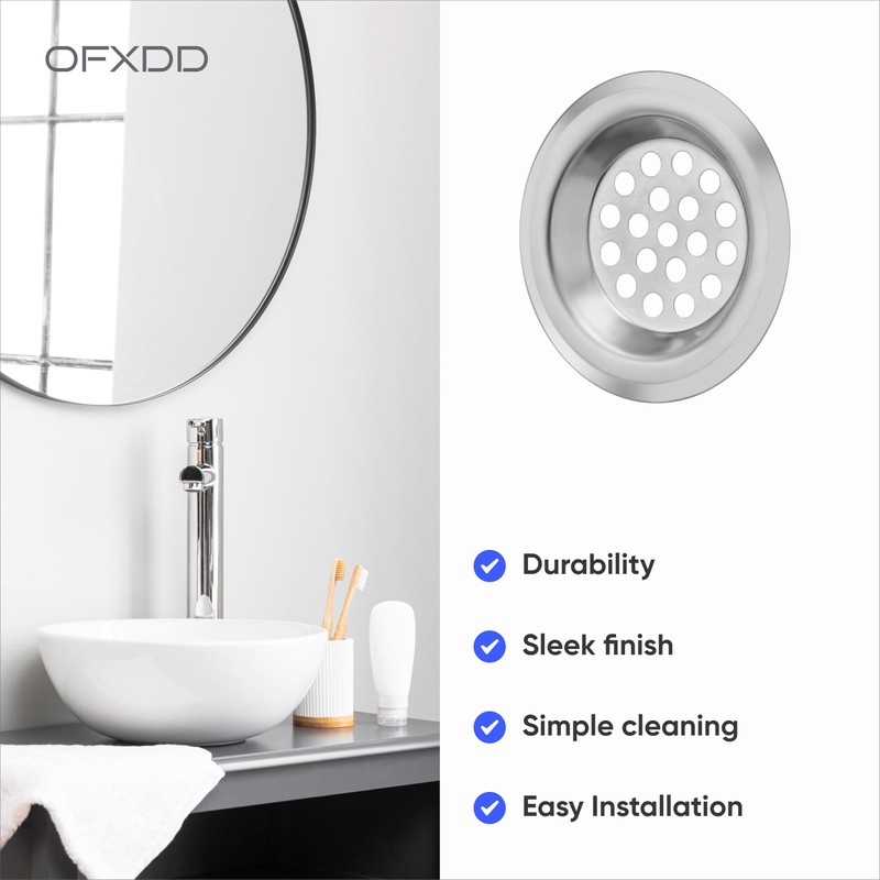 Hair Catcher, Sink Strainer 2.5", Drain Hair Catcher, Shower Drain