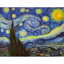 Dokpav La Noche Estrellada 5d Pintura De Diamantes Para Decoración