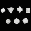 mookaitedecor 7 Pieces Natural Rock Crystal Gemstone Kit, Platonic Solids