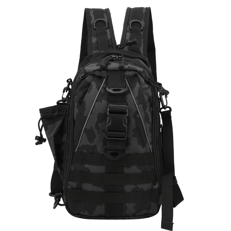 Backpack Knapsack Shoulder Messenger Bag Fishing Mountaineering Outdoor Lure Bagblack