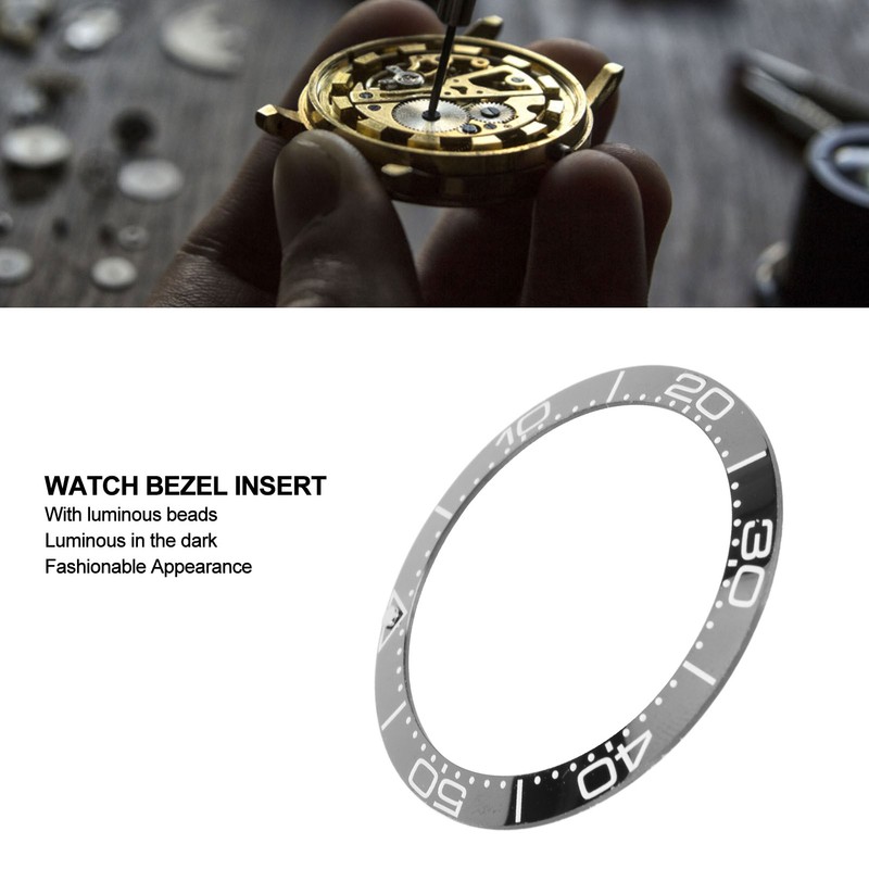 Ceramic Watch Bezel Ring Professional 38mm Watch Bezel Insert Replacement