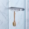 Shower Caddy with Hooks, Shower Shelf Hooks & Razor Organizer
