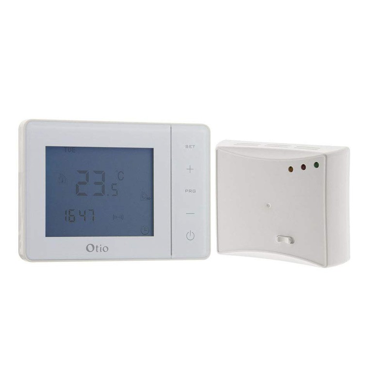 Otio Wireless Programmable Thermostat with Receiver – White