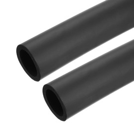 sourcing map 2pcs 3.3ft Pipe Insulation Tube 2 inch(50mm) ID 2 9/16 inch(65mm) OD Foam Tubing for Handle Grip Support, Black