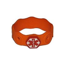 Large Size Band (6 1/8 inches 156mm) with Medical Cross Charm for Allerbling Bracelet