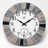 Infinity Instruments Slate 13 inch Outdoor Wall Clock Faux Slate
