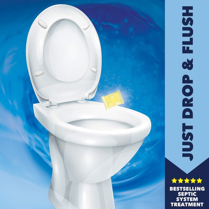 ONE FLUSH - Septic Tank Treatment Packets, 6-Month Supply of