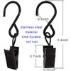 Heavy Duty Stainless Steel Metal Clips with Hooks for Curtain,
