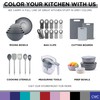 COOK WITH COLOR Mixing Bowls Set with TPR Lids -