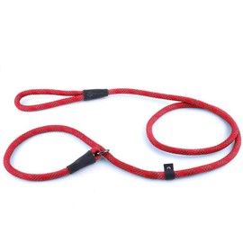 Max and Neo Rope Slip Lead Reflective 5 Foot - We Donate a Leash to a Dog Rescue for Every Leash Sold (5 FT x 1/3" Small Dog, RED)