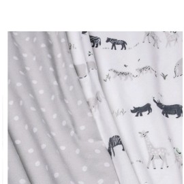 Cloud Island Flannel Blanket Larger Size 2pk - Cloud Island- Two by Two Animals