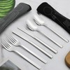 Hayixia 4 Set Stainless Steel Travel Silverware, 12 Pieces Camping