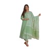 Meera Fab Women's Cotton Printed Zari Embrodriery Anarkali Kurta With