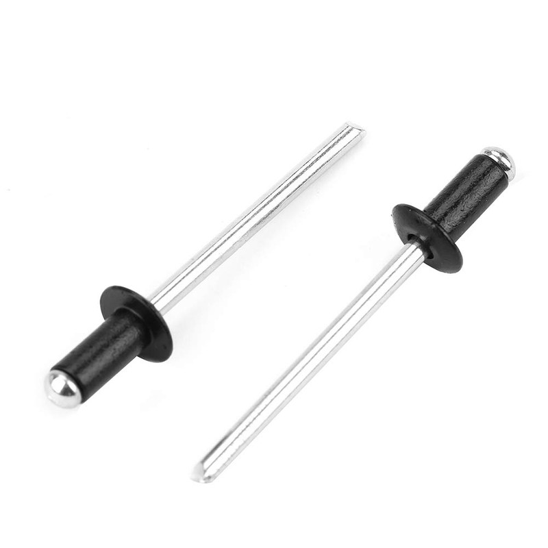 Black Aluminium Rivets, 120 Piece Aluminium Blind Rivet Mounting Assortment,