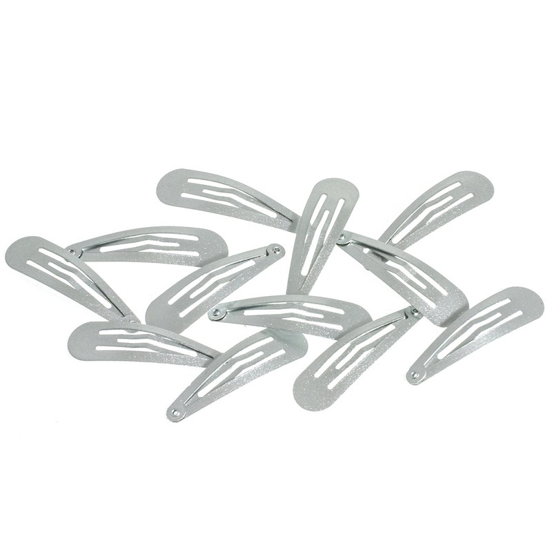 12 More Grip Hair Clips Hair Clips Silver Shimmer 4.8