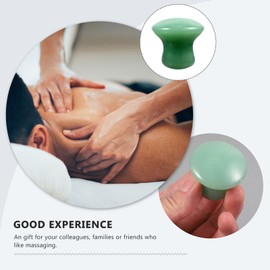 FOMIYES Jade Massager: Mushroom Gua Sha - 2Pcs Green Jade Quartz Mushroom Face Massage Rollers Stones Scraping Massage Tool for Men Women, Massager for Face, Eyes, Relieve Fine Lines and Wrinkles