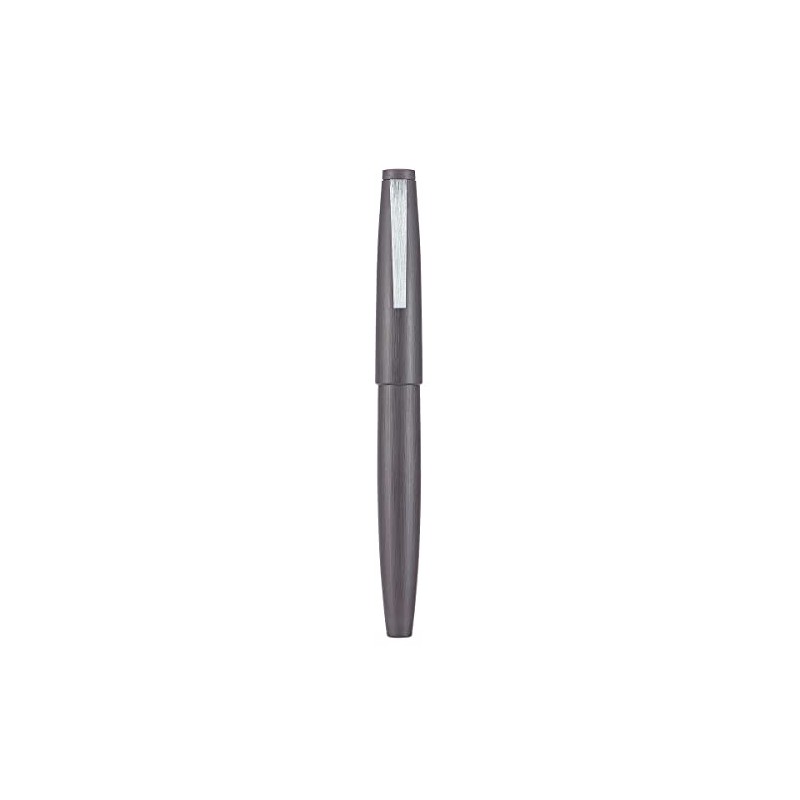 Jinhao 80 - Pluma estilográfica de fibra de carbono cepillada,