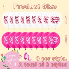 Happy Mothers Day Decorations - 18Pcs Happy Mothers Day Balloons, Baloons for Mom Birthday Mother's Day Party Decoration Supplies-1