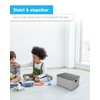 TOPP4u 3 x Small Storage Boxes with Lid, High-Quality Fabric
