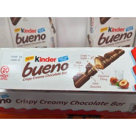 Kinder New Kinder Bueno Crispy Creamy Chocolate Bar, 1.5 oz, 20 Count