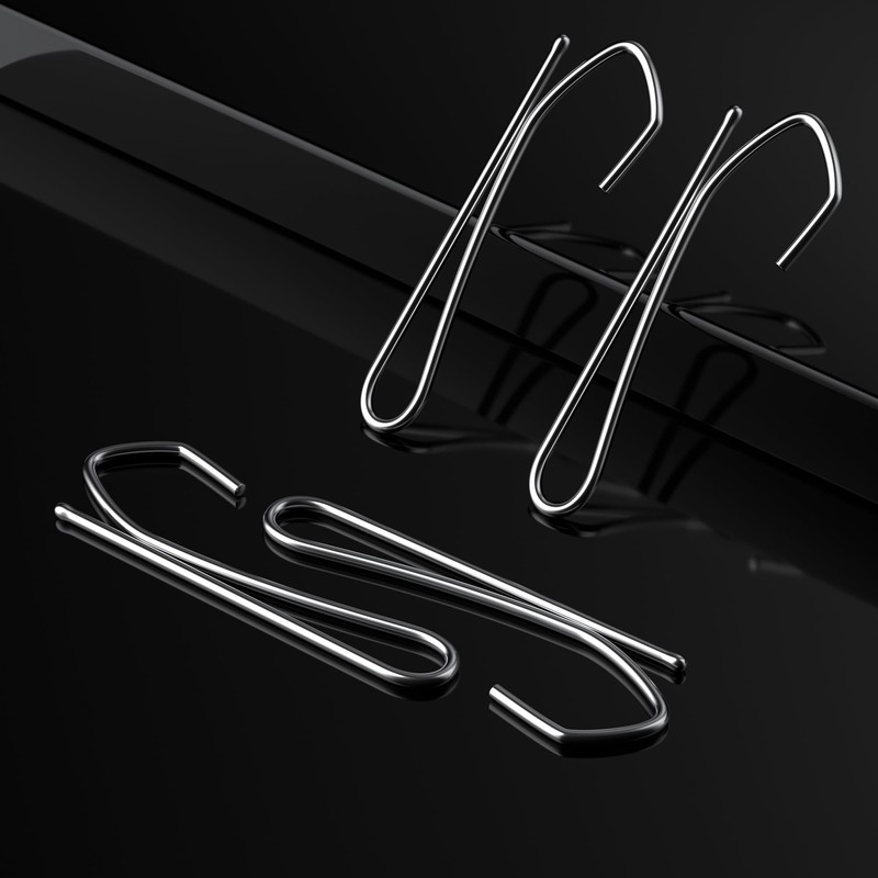 40 PCS Stainless Steel Curtain Hooks,Long Curtain Hooks